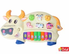 تصویر پیانو ارگ موزیکال طرح گاو COW PIANO TOY ITEM NO _ 6600