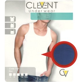 تصویر زیرپوش مردانه رکابی رنگ آبی نفتی clevent کد :u114-2 
