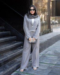 تصویر ست کت و شلوار طوسی طرح سروین 