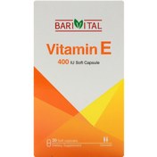 تصویر کپسول ویتامین ای 400 باریویتال 30 عددی ا Barivital Vitamin E 400IU 30Caps Barivital Vitamin E 400IU 30Caps