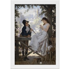 تصویر تابلو خندالو طرح نقاشی دیدار عاشقانه اثر کارل شونینگر جوان 