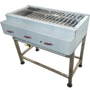 تصویر کباب پز تمام استیل یک متری دهنه 50 برند وین شف Meter Full Stainless Steel Gas Grill - 50 cm Width Win Chef Brand