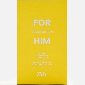 تصویر عطر مردانه زارا FOR HIM SOLAR EDITION EDP 100ML 