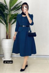 تصویر پیراهن عروسکی زنانه ماریا رنگ شکلاتی 