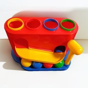 تصویر اسباب بازی دالی توپه مدل چکش و توپ رنگی پلاستیکی آموزشی مخصوص کودکان 