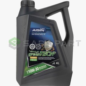 تصویر روغن موتور آیسین 10W-30 مدل greenTECH اصلی ساخت کره چهار لیتری AISIN Engine Oil 10W30 SN PLUS greenTECH 4 lit