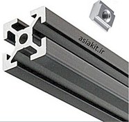 تصویر پروفیل آلومینیومی شیاردار ۲۰×۲۰ سخت شده 