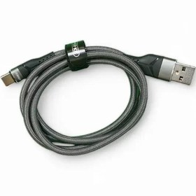 تصویر کابل دیتا و شارژ تبدیل USB به Type-c پاور کیت مدل طول 1 متر - رنگ طوسی 