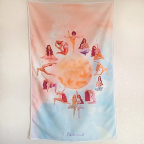 تصویر حوله ورزشی و زیرانداز یوگا 