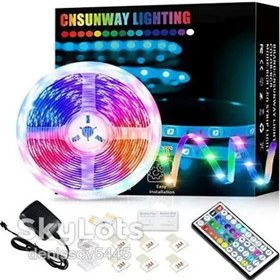 تصویر نوار ریسه LED 5 متری RGB برند CNSUNWAY LIGHTING(سفارش آلمان) 