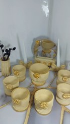 تصویر هفت سین پایه دار - نخودی 