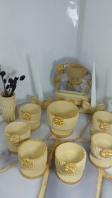 تصویر هفت سین پایه دار - نخودی 