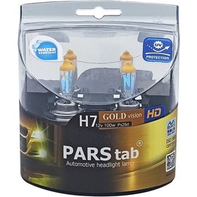 تصویر لامپ خودرو پارس تاب مدل H7 Gold 12V100W(2 بسته دو عددی 