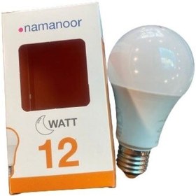 تصویر لامپ 12 وات آفتابی نمانور مدل LED پایه E27 در بسته بندی 10 عددی 12w namanoor