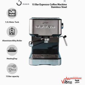 تصویر دستگاه قهوه و اسپرسو ساز مدل Espresso Coffee Machine By Noon East 1.5 Liter 