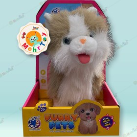 تصویر عروسک گربه پولیشی کنترلی موزیکال 