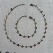 تصویر گردنبند و دستبند تمام ستاره 