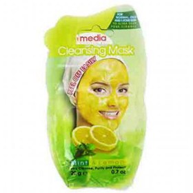 تصویر ماسک صورت مدیا مدل پیل آف نعناع و لیمو 