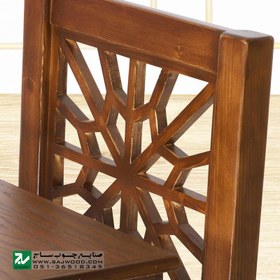 تصویر میز و صندلی نماز چوبی و تحریر صنایع چوب ساج مدل ۶۵۰ 
