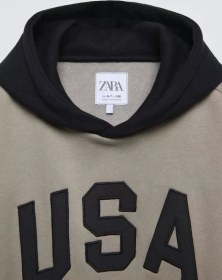 تصویر هودی پسرانه زارا USA SPORTY SWEATSHIRT 