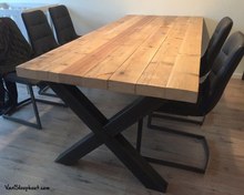 تصویر میز ناهارخوری و غذاخوری چوب طبیعی کد M312 