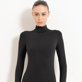 تصویر بادی دستکش دار یقه سه سانت مشکی کیکی ریکی ترکیه مدل 2024 kikiriki bodysuit 2024