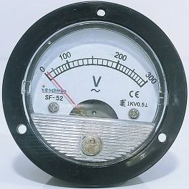 تصویر ولت متر آنالوگ 300 ولت | Analog Voltmeter 0-300V 