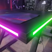 تصویر میز گیمینگ RGB مولتی کالر سایز ۱۲۰×۶۰ 