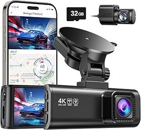 تصویر دوربین داشبورد اتومبیل 4K/2.5K Full HD با صفحه نمایش 3.18 IPS ، Wi-Fi GPS Night Vision Loop Recording 170 WDR WDR ، شامل کارت 32 گیگابایتی ، شامل کارت 32 گیگابایتی ، شامل کارت 32 گیگابایتی ، شامل کارت 32 گیگ REDTIGER Dash Cam Front Rear Dash Camera 4K/2.5K Full HD Car Dashboard Recorder with 3.18 IPS Screen, Wi-Fi GPS Night Vision Loop Recording 170 Wide Angle WDR, Included 32GB Card