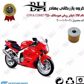 تصویر فیلتر روغن موتور سیکلت کد 22104 مناسب برای هیوسانگ جی تی آر و کامت 250 HYOSUNG GTR AND COMET کویر موتور 