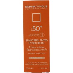 تصویر ضد آفتاب رنگی بژ طبیعی پوست خشک SPF50 مدل هیدرا درماتیپیک 50 میلی لیتر SUNSCREEN HYDRA CREAM SFP50+ DERMATYPIQUE