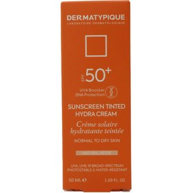 تصویر ضد آفتاب رنگی بژ طبیعی پوست خشک SPF50 مدل هیدرا درماتیپیک 50 میلی لیتر SUNSCREEN HYDRA CREAM SFP50+ DERMATYPIQUE