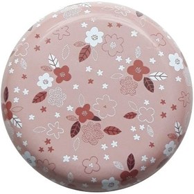 تصویر جعبه فلزی فانتزی گل‌گلی گرد 