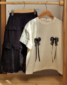 تصویر بلوز دامن پاپیون 