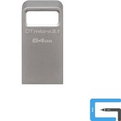 تصویر فلش مموری Kingston مدل DataTraveler Micro 3.1 ظرفیت 64 گیگابایت 