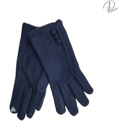 تصویر دستکش زنانه آی ام | مدل موهر سورمه‌ای 