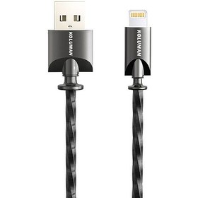 تصویر کابل تبدیل USB به MICROUSB کلومن مدل DK - 21 طول 1 متر طوسی 