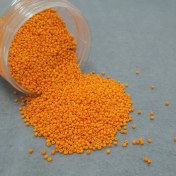 تصویر منجوق گرد گچی نارنجی پرتقالی (15 گرم) 