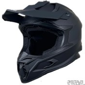 تصویر کلاه کاسکت کراسی RAPIDO مدل 635 MATT BLACK 