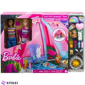 تصویر عروسک باربی در کمپ مدل Barbie Malibu And Brooklyn Camp Playset - زمان ارسال 15 تا 20 روز کاری 