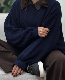 تصویر پلیور بافت لنا 