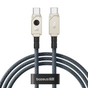 تصویر کابل تبدیل باسئوس Type-C به Type-C ظرفیت ۱ متر فست شارژ ۱۰۰ وات 