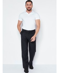 تصویر شلوار رسمی مردانه، مشکی برند xlarge Men Solid Dress Pants, Black