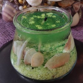 تصویر شمع ژله ای عروس صدف دریاییdi/sa - سبز candle_panah