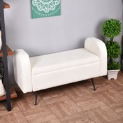 تصویر پاف باکس دریس با پارچه تدی 