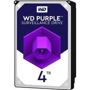 تصویر هارددیسک اینترنال استوک وسترن دیجیتال مدل Purple WD40PURZ ظرفیت 4 ترابایت 