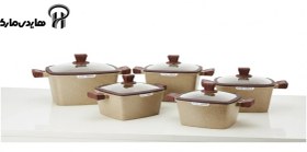 تصویر سرویس قابلمه چدن ۱۰ پارچه بلک کوکر مدل مربع 