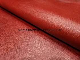 تصویر چرم طبیعی گاوی طرح فلوتر رنگ زرشکی 