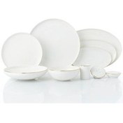 تصویر سرویس غذاخوری مجموعه دایانا 60 قطعه شام ​​طلا A8084 KORKMAZ 