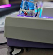 تصویر دکمه کیبورد مکانیکال باب اسفنجی اختاپوس و کیکپ کاستوم 